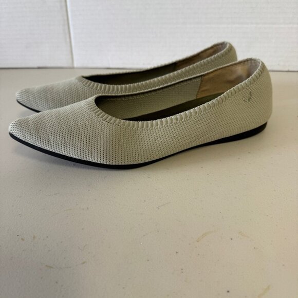 Vivaia Aria 2.0 Mint Gray Pointed Toe Ballet Flat Comfort Shoes Size 37.5 - Picture 5 of 16